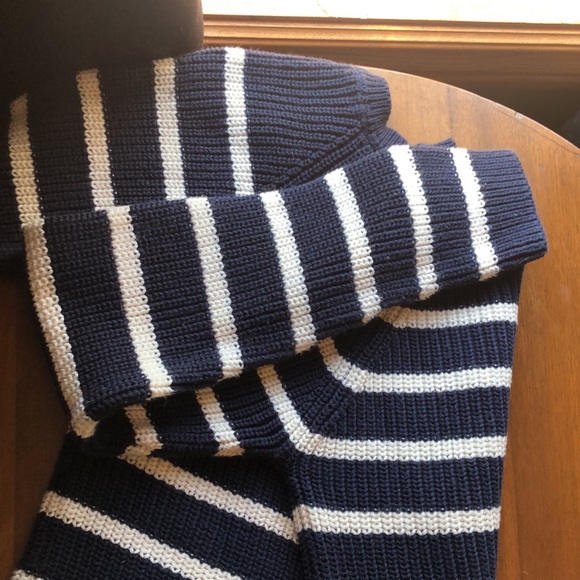 Women’s Cotton Knit Sweater Nautical stipe - Picture 5 of 5